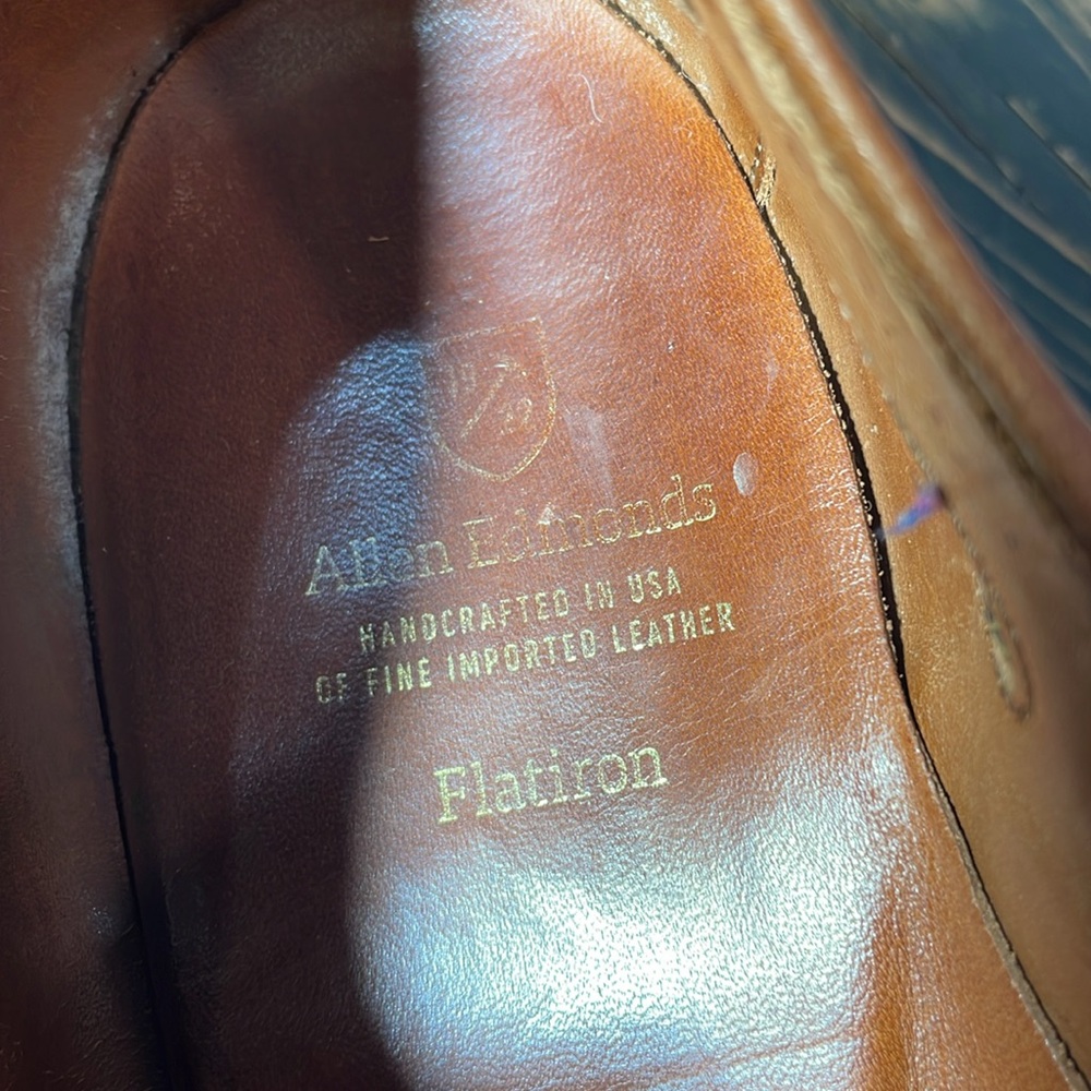 Allen Edmonds Mens Brogue Oxford 10.5 D quality made in USA  - leather quality - Picture 5 of 17